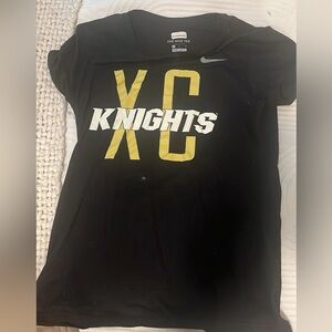 Nike Black and Gold Short Sleeve Tee